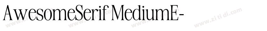 AwesomeSerif MediumE字体转换